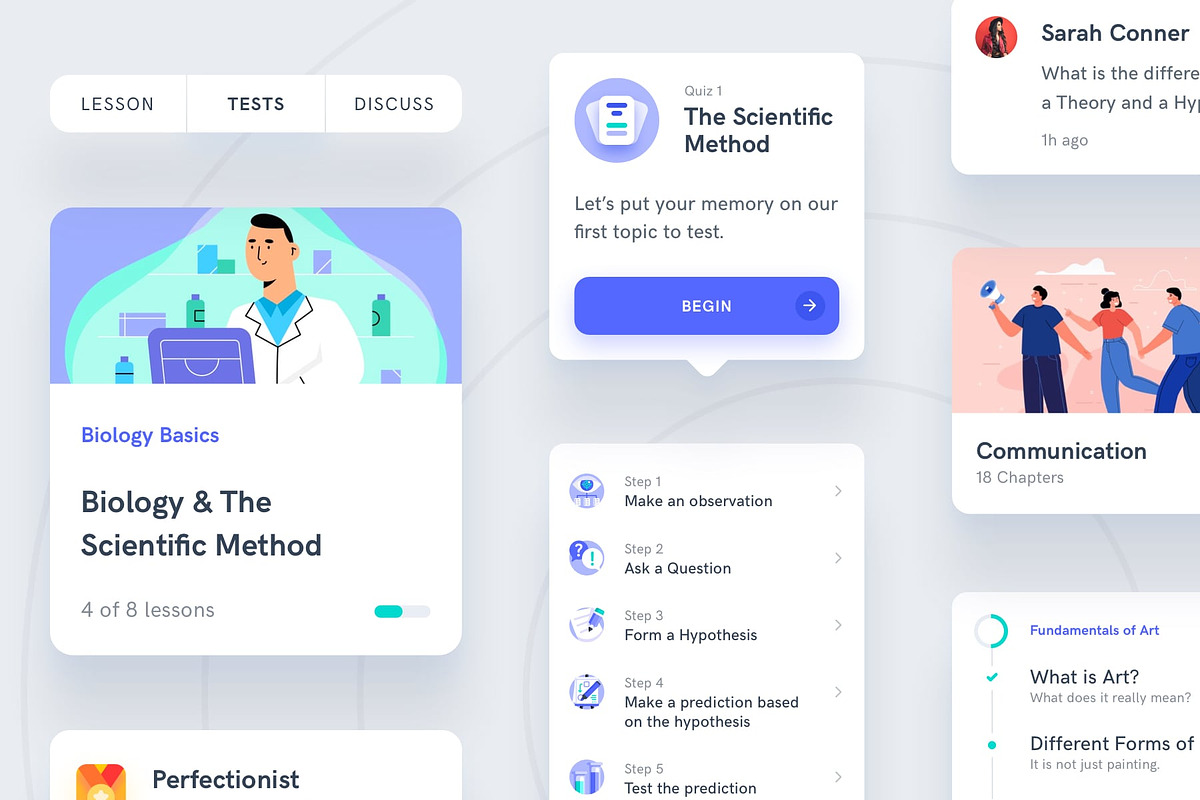 Estudio - Educational Mobile App UI, an UI Kit Template by Nimart (Photo 4 of 6)