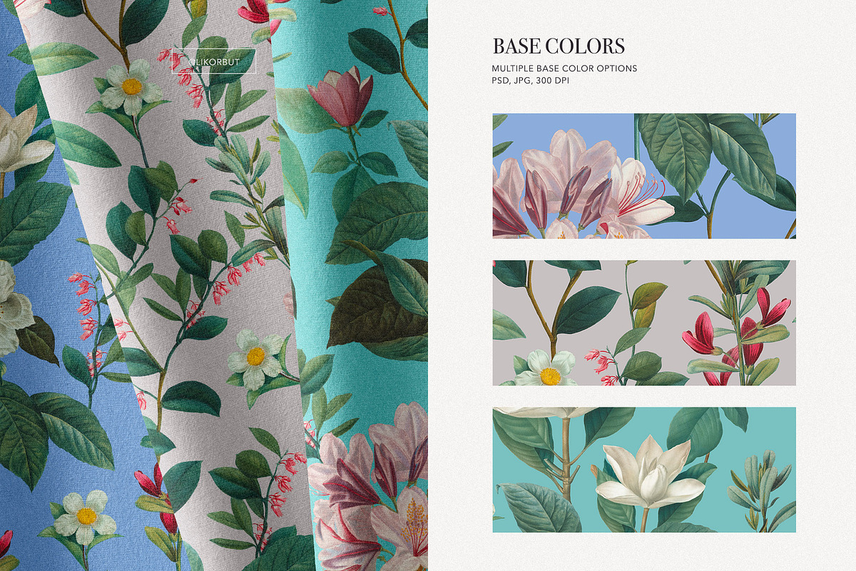 Botanical Elegant English Pattern, an Illustration by likorbut (Photo 5 of 9)