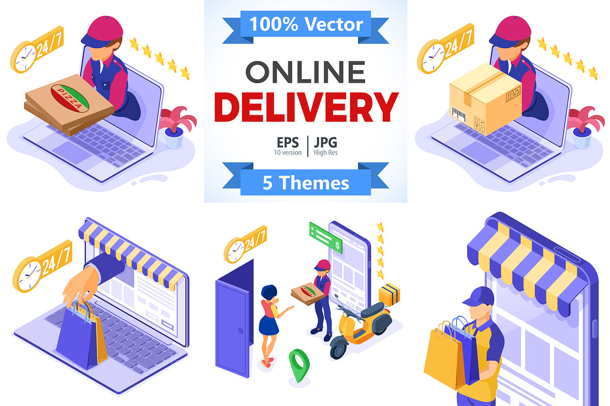 Online Internet Shopping Delivery, a Food Illustration by TAlex (Photo 1 of 6)