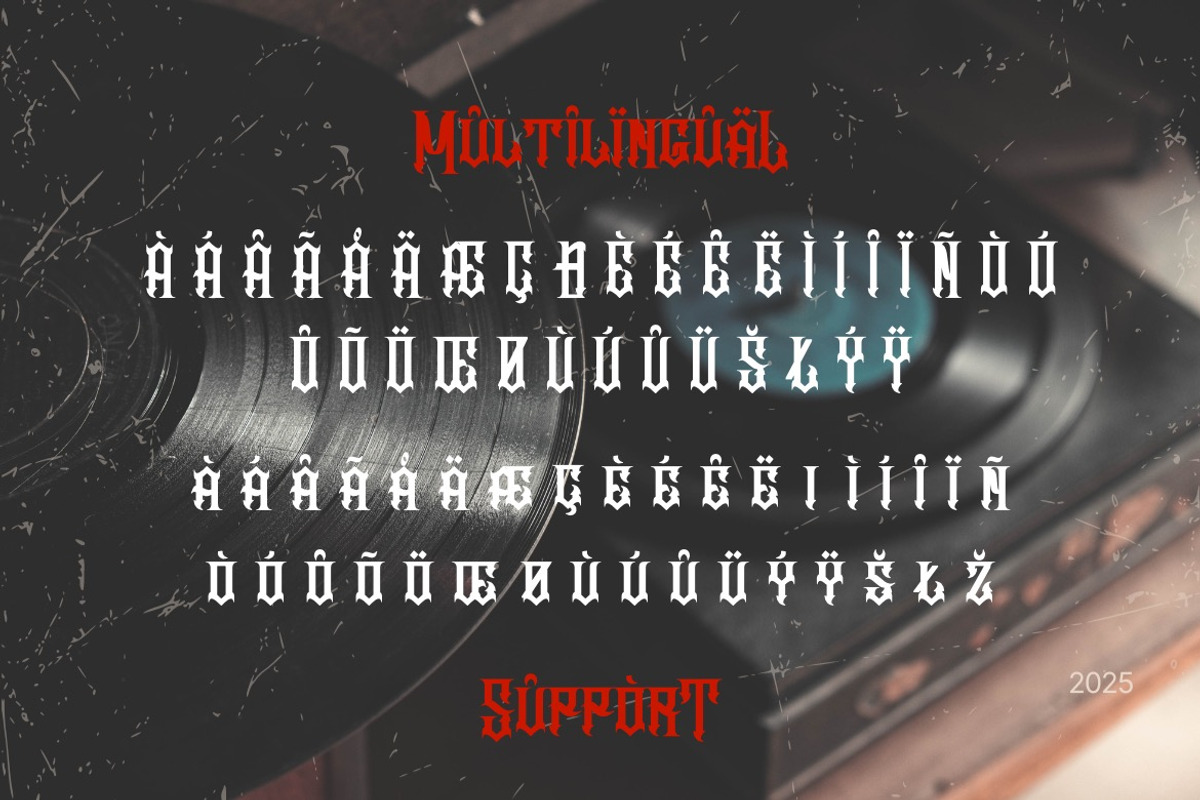 Velgrynd - Display Blackletter Font, a Blackletter Font by Dhabee (Photo 6 of 17)