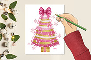 Glitter Coquette Christmas Tree Png, an Illustration by designcity5 (Thumbnail 3 of 5)