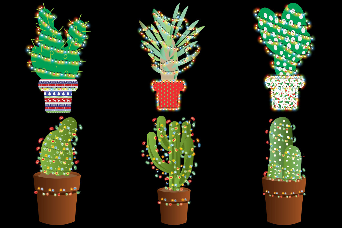 Christmas Cactus AI EPS PNG, an Illustration by FrankiesDaughtersDesign (Photo 8 of 11)