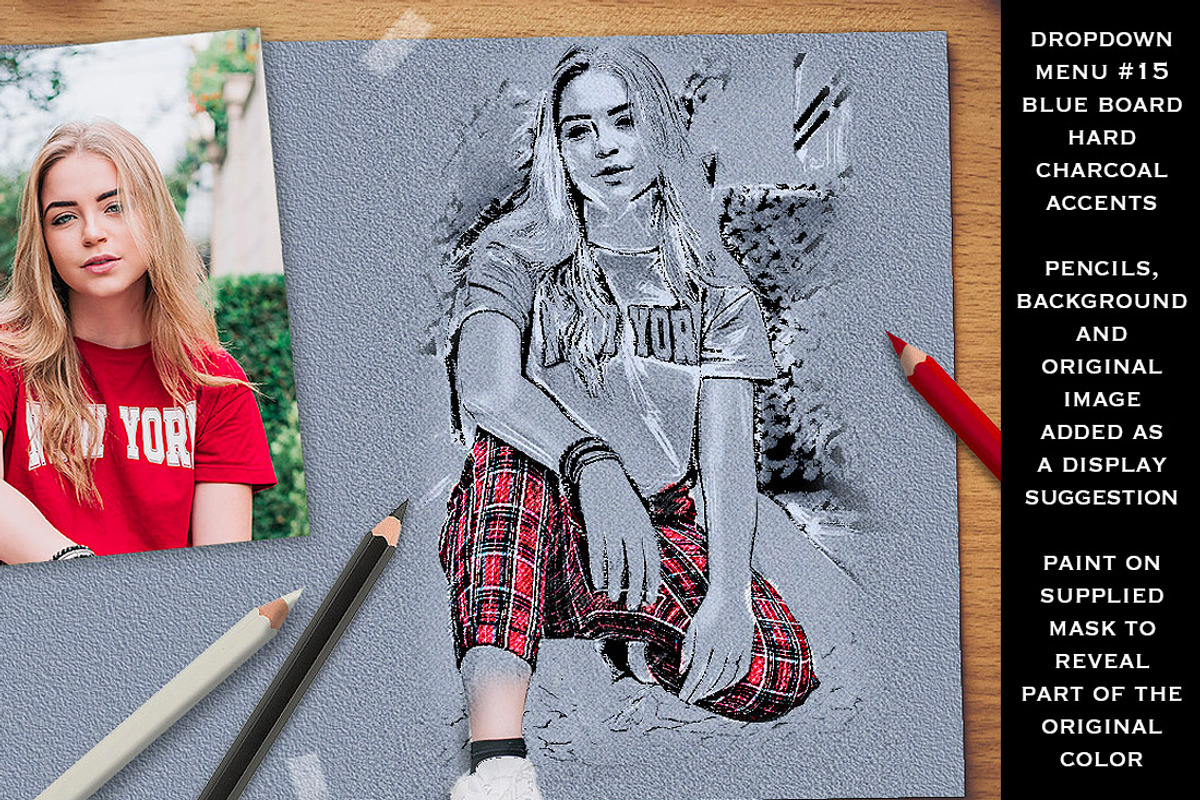 25 Master Class Charcoal Effects, an Action Add-On by Pencil Pixels (Photo 12 of 16)