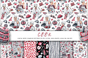 Chef cook, food, digital paper, a Pattern Graphic by Artmanata (Thumbnail 1 of 10)
