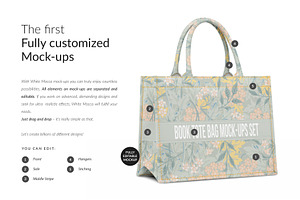 Book Tote Bag Set Mock-ups