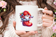 Christmas Gnome Sublimation Clipart, an Illustration by RobertsArt (Thumbnail 6 of 7)