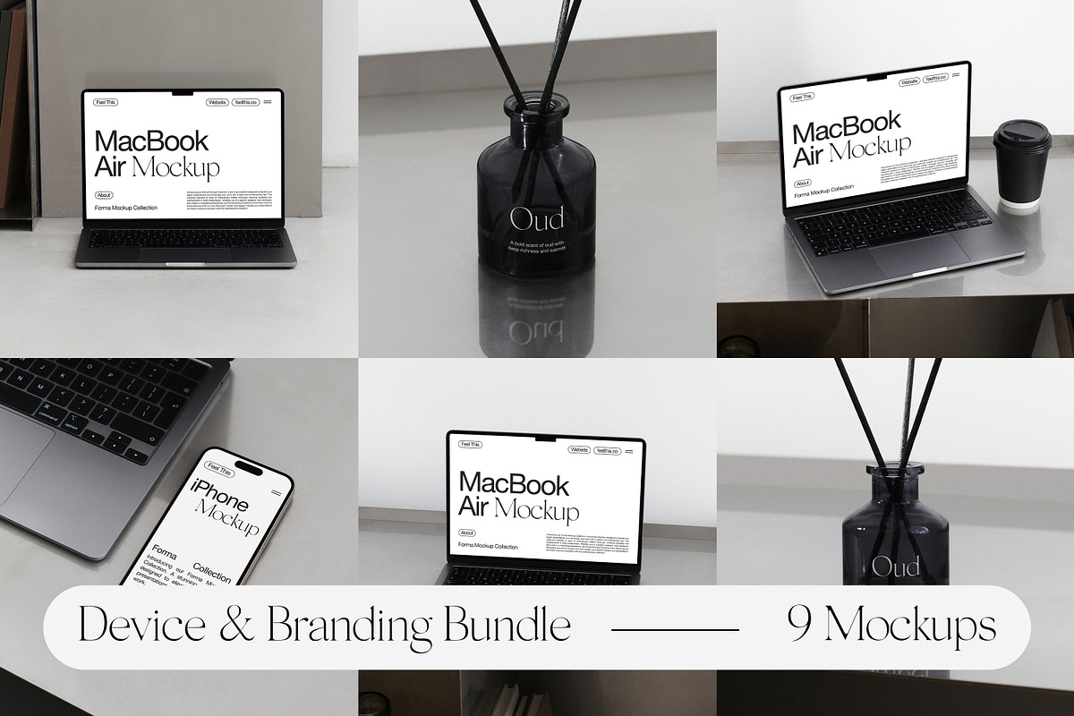 MacBook iPhone Diffuser Mockups PSD, a Mac Mockup by Feel This (Photo 1 of 10)