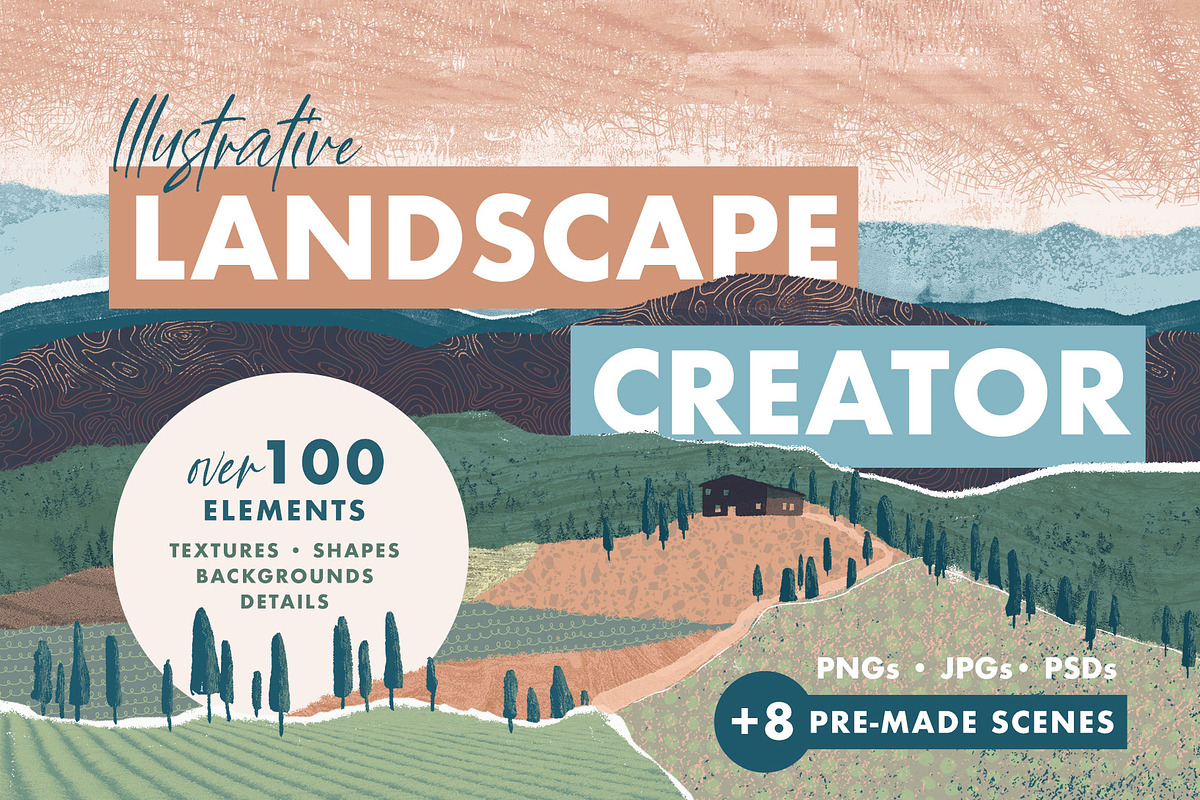 Illustrative Landscape Creator, an Object Illustration by Anugraha Design (Photo 1 of 11)