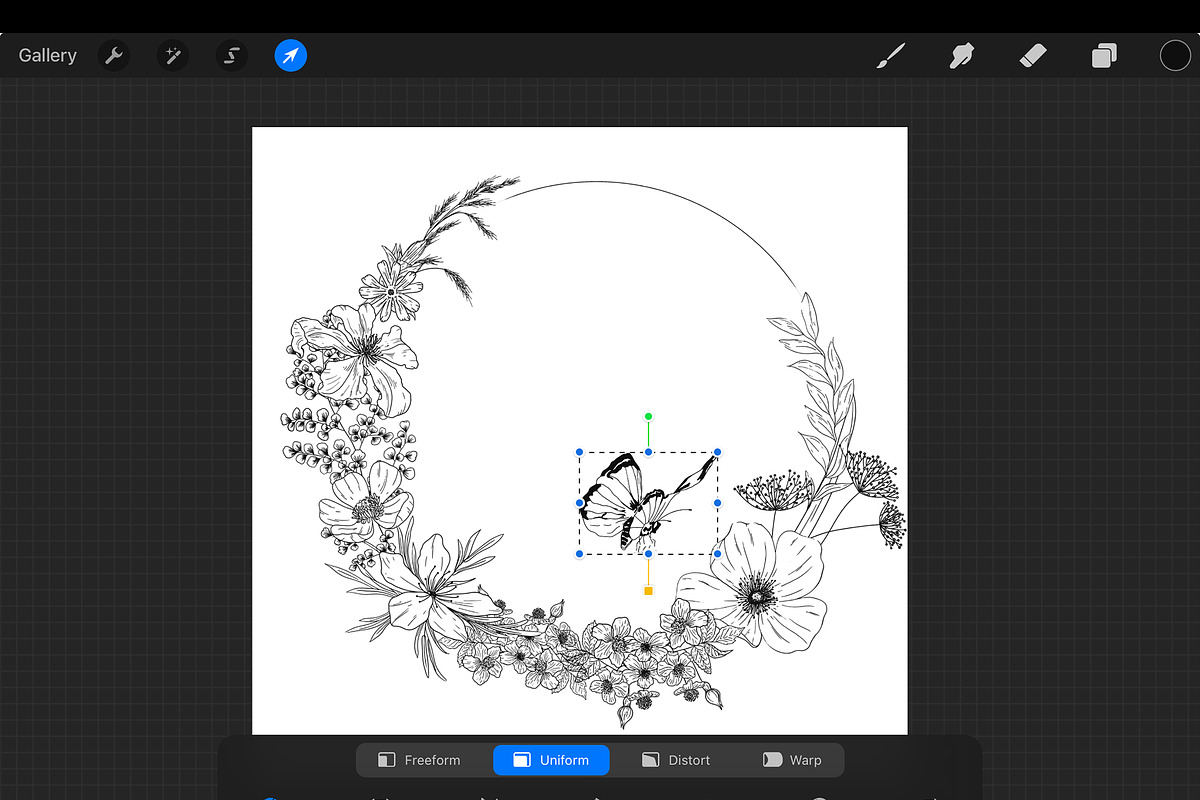 Procreate Wildflower Floral Line Art, a Brush Add-On by AW Studios (Photo 4 of 4)