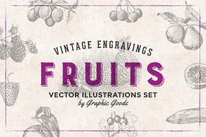 Fruits Engravings Set