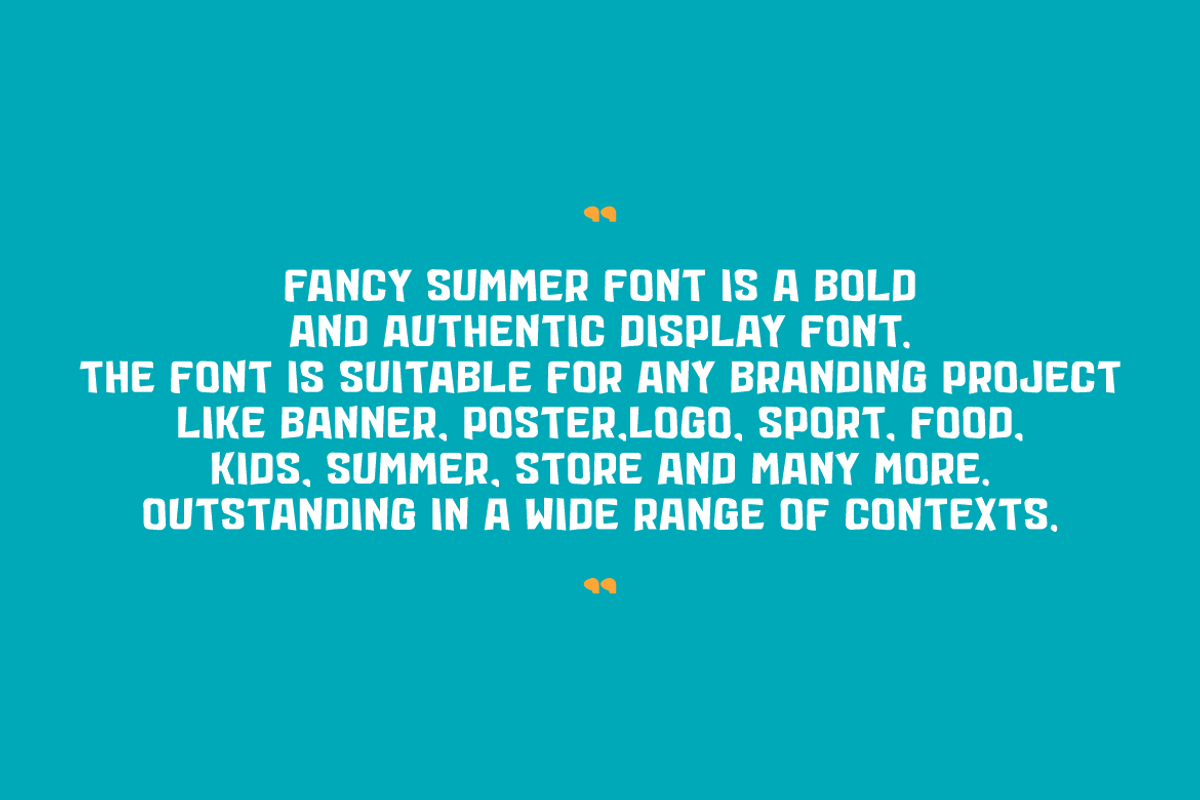 Fancy Summer Font, a Handwritten Font by QR Design Studio (Photo 5 of 9)