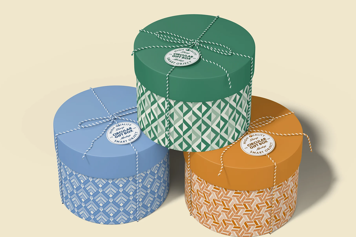 Premium Gift Box Mockup, a Packaging Mockup by graphicsauce (Photo 2 of 4)