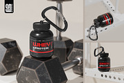 Protein Keychain Container Mockup, a Cups & Container Mockup by SD Mockup (Thumbnail 1 of 4)
