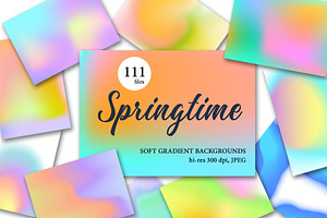 Springtime Gradient Backgrounds Pack
