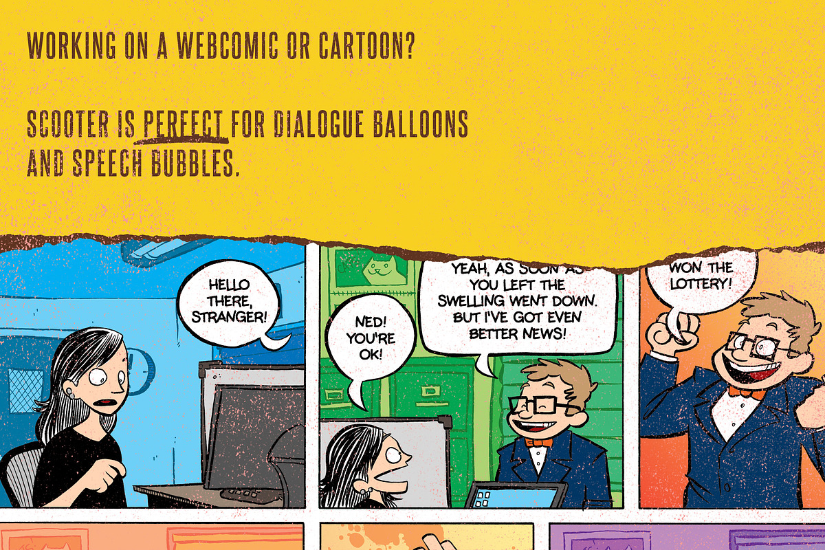 Scooter | Comic Font [+ Freebies], a Sans Serif Font by Slogan Wanted (Photo 2 of 4)