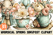 Whimsical Spring Singpost Clipart, a Graphic by CitraGraphics (Thumbnail 1 of 5)