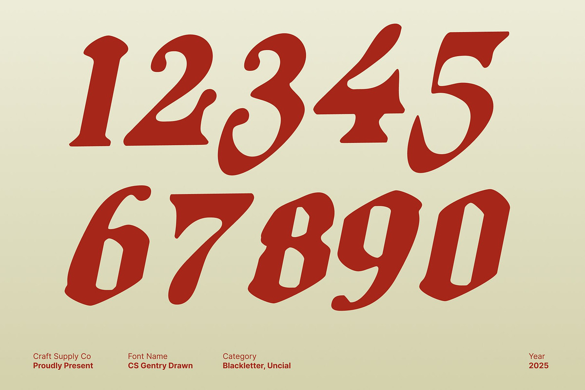 CS Gentry Drawn, a Blackletter Font by Craft Supply Co. (Photo 4 of 8)