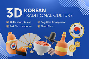 Korean Culture 3d Illustration