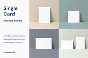 Single Card Mockup Bundle, a Print Template by Studio MVDM (Thumbnail 1 of 8)