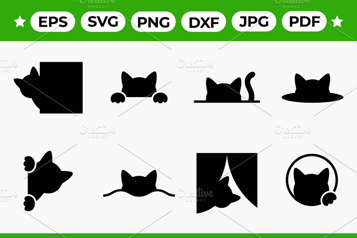 Hiding Cat glowing eyes Silhouettes, an Animal Illustration by Artonix (Photo 1 of 3)
