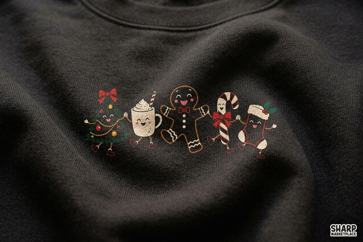 Cute Retro Christmas Characters, an Object Graphic by SharpMarketplace (Photo 4 of 4)