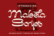 Mabela - Reverse Script, a Script Font by ErgibiStudio (Thumbnail 1 of 9)
