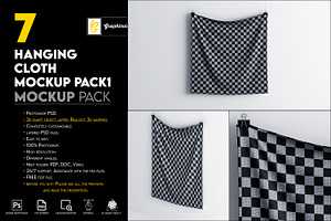 Hanging Cloth Mockup Pack1