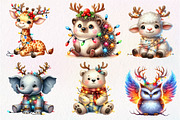Christmas Animal Sublimation Clipart, an Illustration by Dream Creation (Thumbnail 6 of 7)
