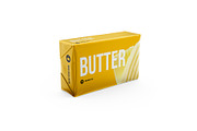 Butter 200g. Front 3/4 view. Mockup, a Packaging Mockup by easymock (Thumbnail 6 of 6)