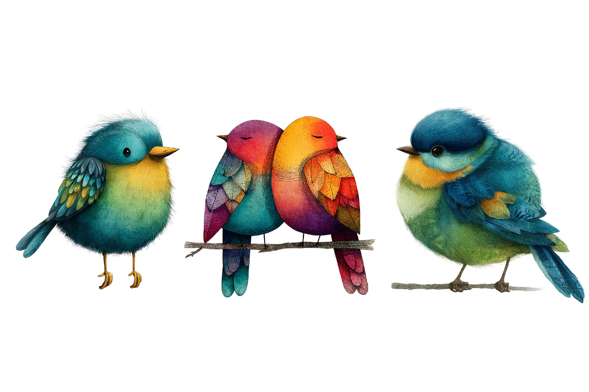 Quirky Birds Clip Art, an Illustration by Designworld (Photo 4 of 5)