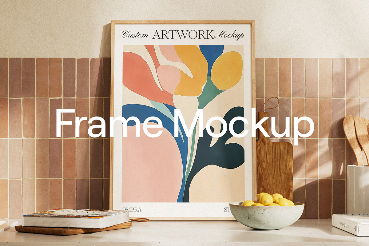 Kitchen Frame Mockup Set, a Household Mockup by Ombra Studio (Photo 1 of 9)