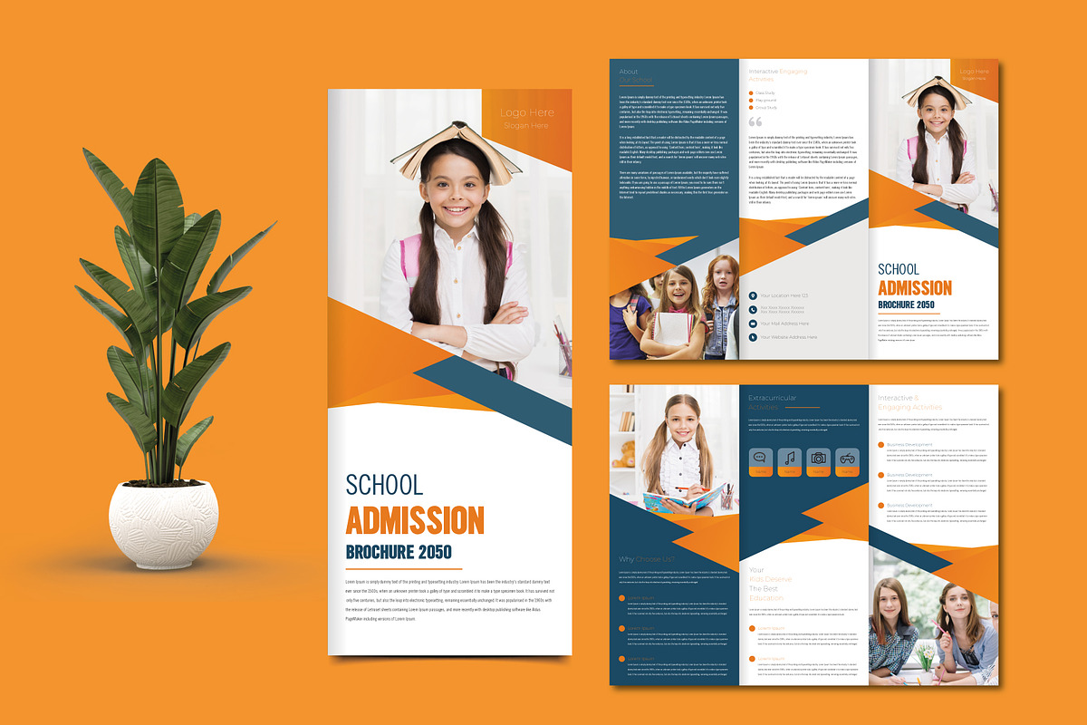 School Admission Tri-Fold Brochure