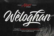 Weloghan - Handwritten Script Font, a Script Font by Afkari Studio (Thumbnail 1 of 10)