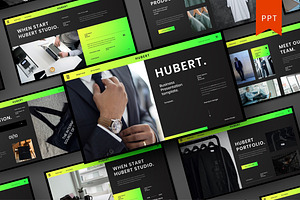Hubert – Business PowerPoint, a Presentation Template by Dens Creative Studio