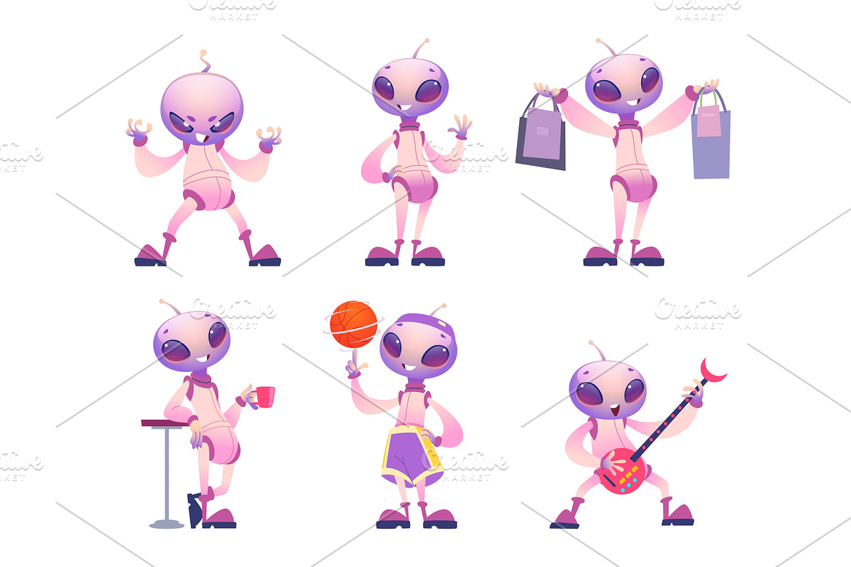 Alien character. Cute mascot in, an Illustration by Onyx