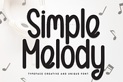 Simple Melody | Script Font, a Script Font by Scratchones (Thumbnail 1 of 8)