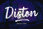 Diston Brush, a Script Font by Stripes Studio (Thumbnail 1 of 6)