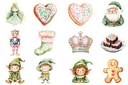 Mint and Pink Christmas Clipart, an Illustration by CitraGraphics (Thumbnail 5 of 5)