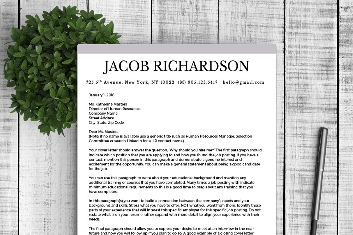 Resume Template Jacob, a Resume Template by Resume Template Shoppe (Photo 3 of 4)