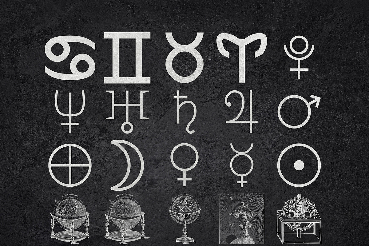 Procreate astrology brushes - stamps, a Brush Add-On by Endete & Mazak brushes (Photo 3 of 10)