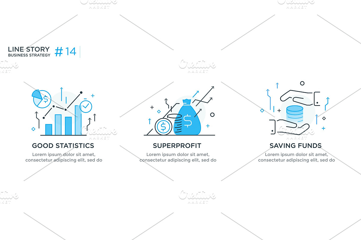 Set of illustrations concept with, a Finance Illustration by turbodesign
