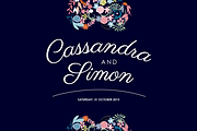 Flowery &Modern Wedding Invitation, an Invitation Template by Laffmate (Thumbnail 3 of 4)