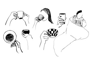 Coffee Time Illustrations Set