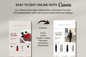 LTK Canva Templates Red