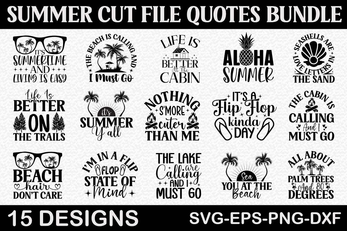 Summer SVG Design Bundle, an Illustration by Crafticy (Photo 1 of 3)