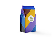 Coffee Pouch Back 3/4 view, a Packaging Mockup by easymock (Thumbnail 4 of 7)
