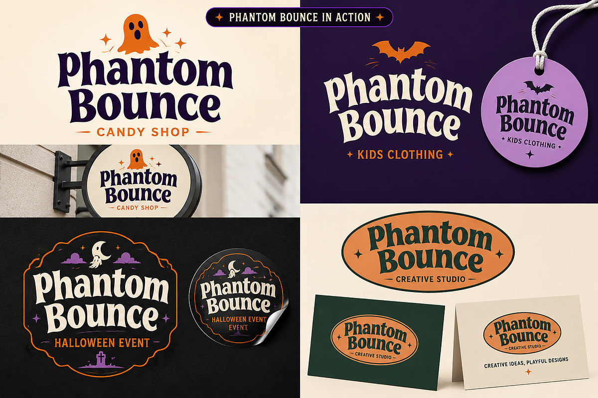 Phantom Bounce – Spooky Display Font, a Slab Serif Font by Wow Magic (Photo 2 of 4)