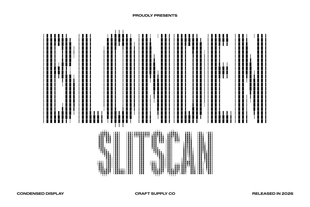 Blonden Slitscan, a Sans Serif Font by Craft Supply Co. (Photo 1 of 8)