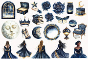 Celestial Glamour, a Decorative Illustration by PeDe Designs (Thumbnail 2 of 15)