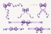 Bows Ribbons Watercolor Set, a Decorative Illustration by YarovaArt (Thumbnail 4 of 7)